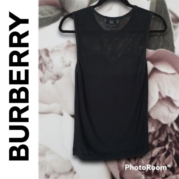 NEW BURBERRY Knit Tank with Sheer Sweetheart Neckline - Picture 2 of 3